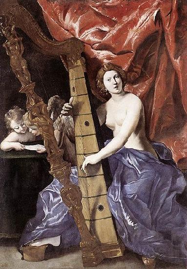 Giovanni Lanfranco Venus Playing the Harp
